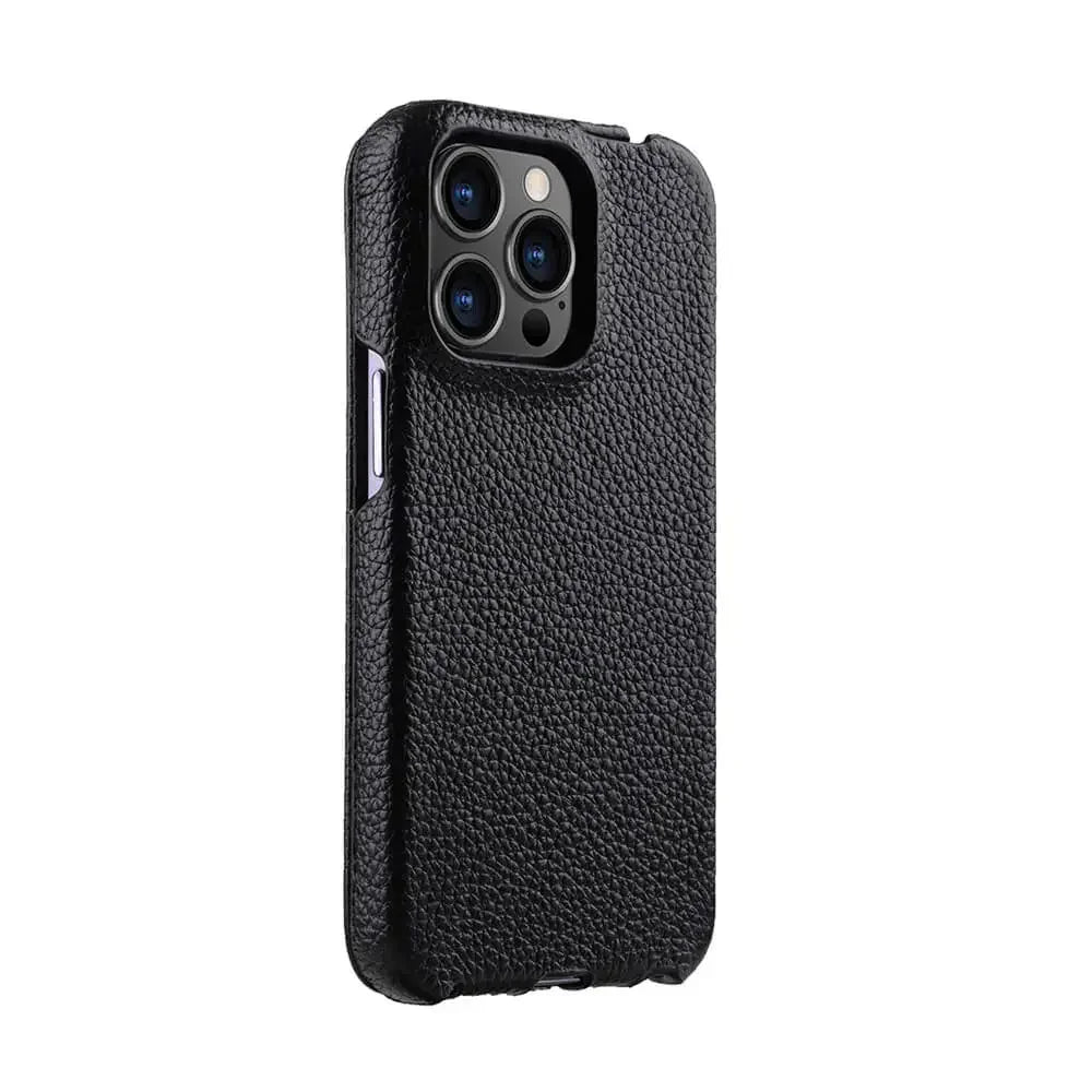 Melkco iPhone 14 Pro Jacka Series Premium Leather Cover - Black - Tashqila Melkco iPhone 14 Pro Jacka Series Premium Leather Cover - Black - Tashqila